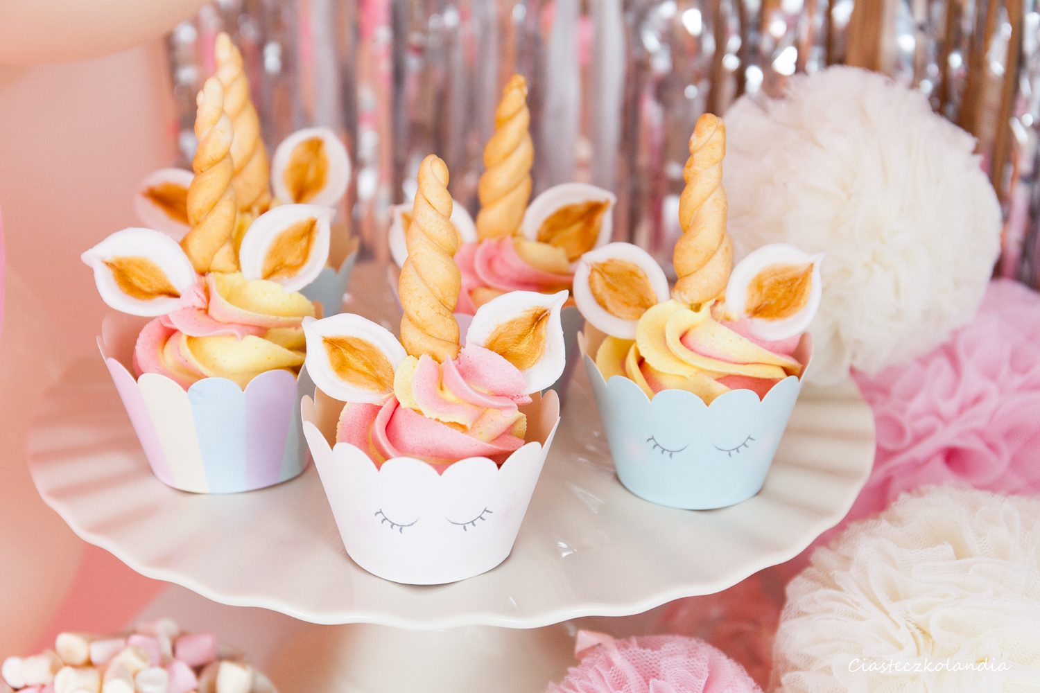 babeczki jednorożce unicorn cupcake